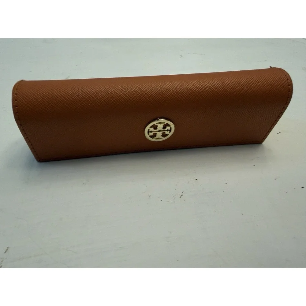 Tory Burch Saffiano Leather Orange Eyeglasses Reading Glasses Case